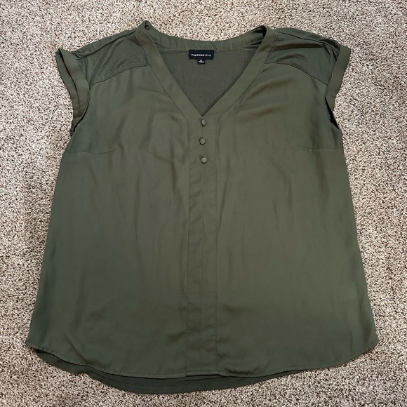 Fortune & Ivy Helina mixed material blouse - Picture 6 of 9